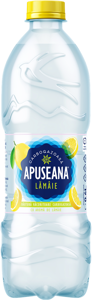 Apă aromatizată carbogazoasă cu gust de lămâie 0.6L